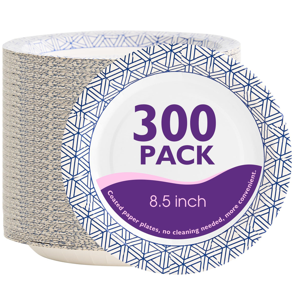 Disposable Paper Plates 8.5 Inch 300 Count