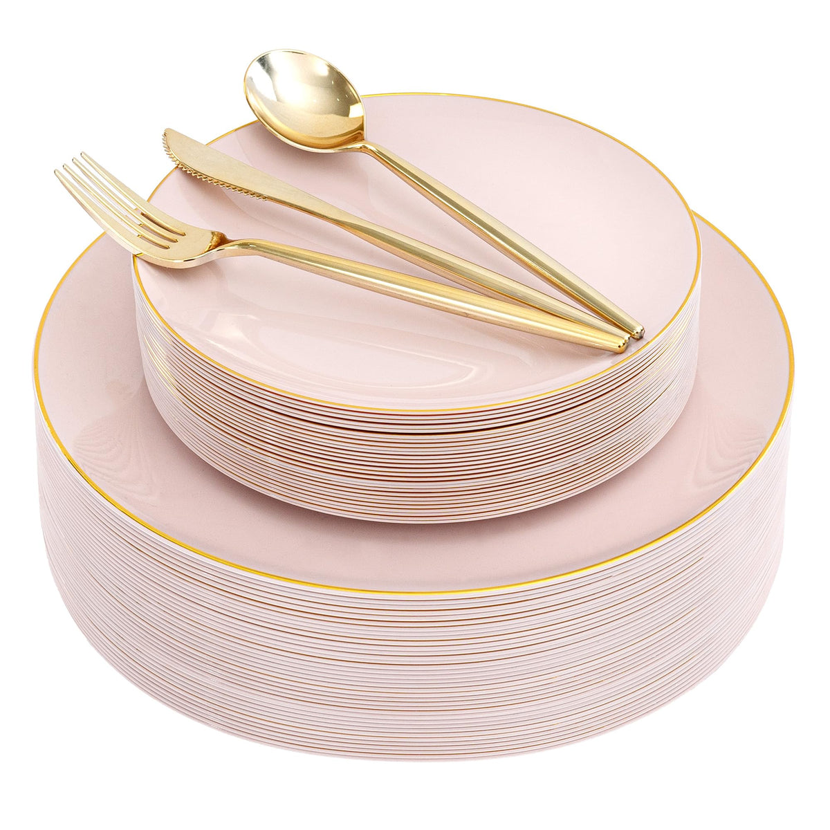 I00000 150Pcs Green Plastic Plates,Premium Disposable Plates for Wedding