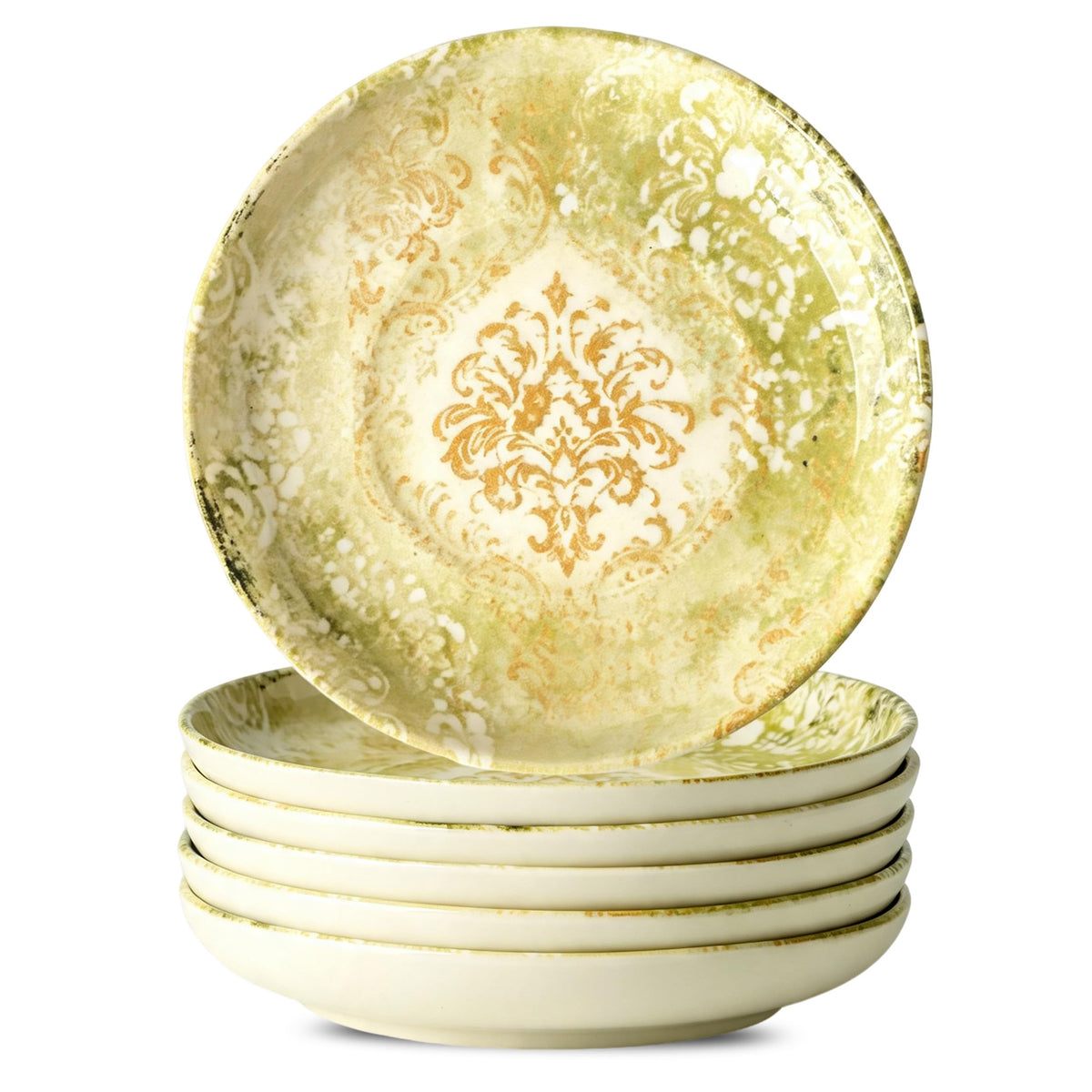 8 Inch Oval Ceramic Plate Set of 8, Ceramic Salad Plates Set