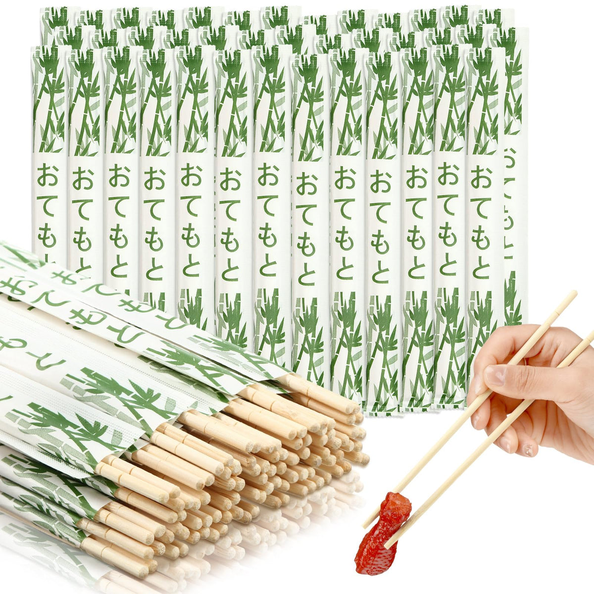 Sabary 1000 Pairs Disposable Bamboo Chopsticks Sleeved Separated,Joyous