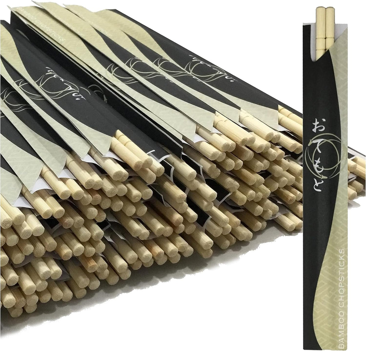 Albino Monkey 200 Round Disposable Bamboo Chopsticks for Sushi (100 Pairs)
