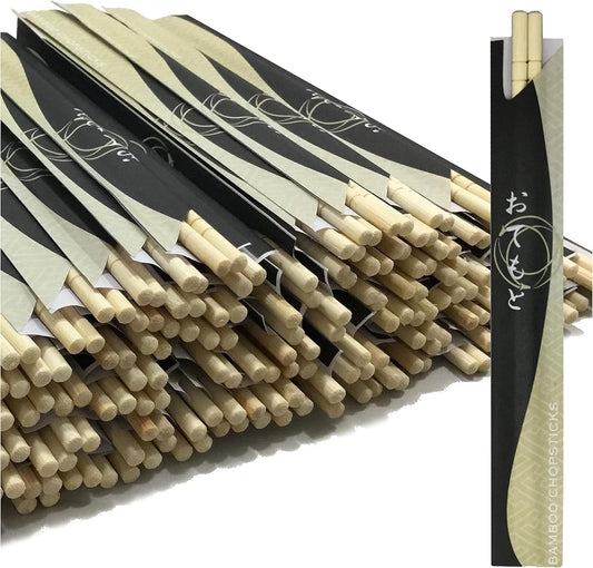 Albino Monkey 200 Round Disposable Bamboo Chopsticks for Sushi (100 Pairs)