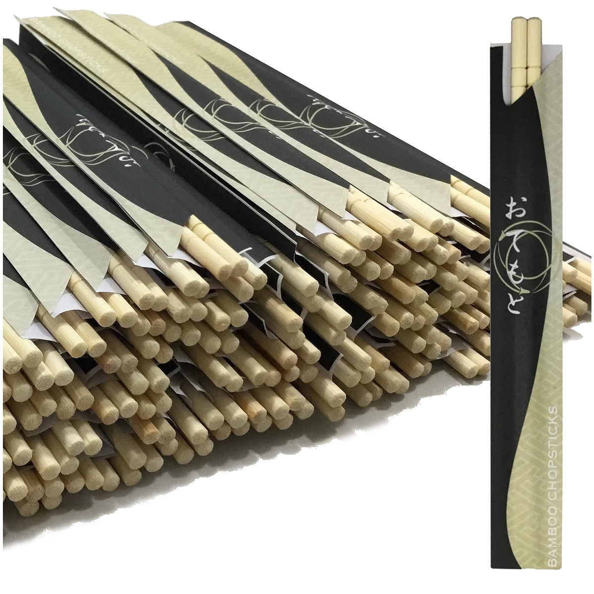 Albino Monkey 200 Round Disposable Bamboo Chopsticks for Sushi (100 Pairs)