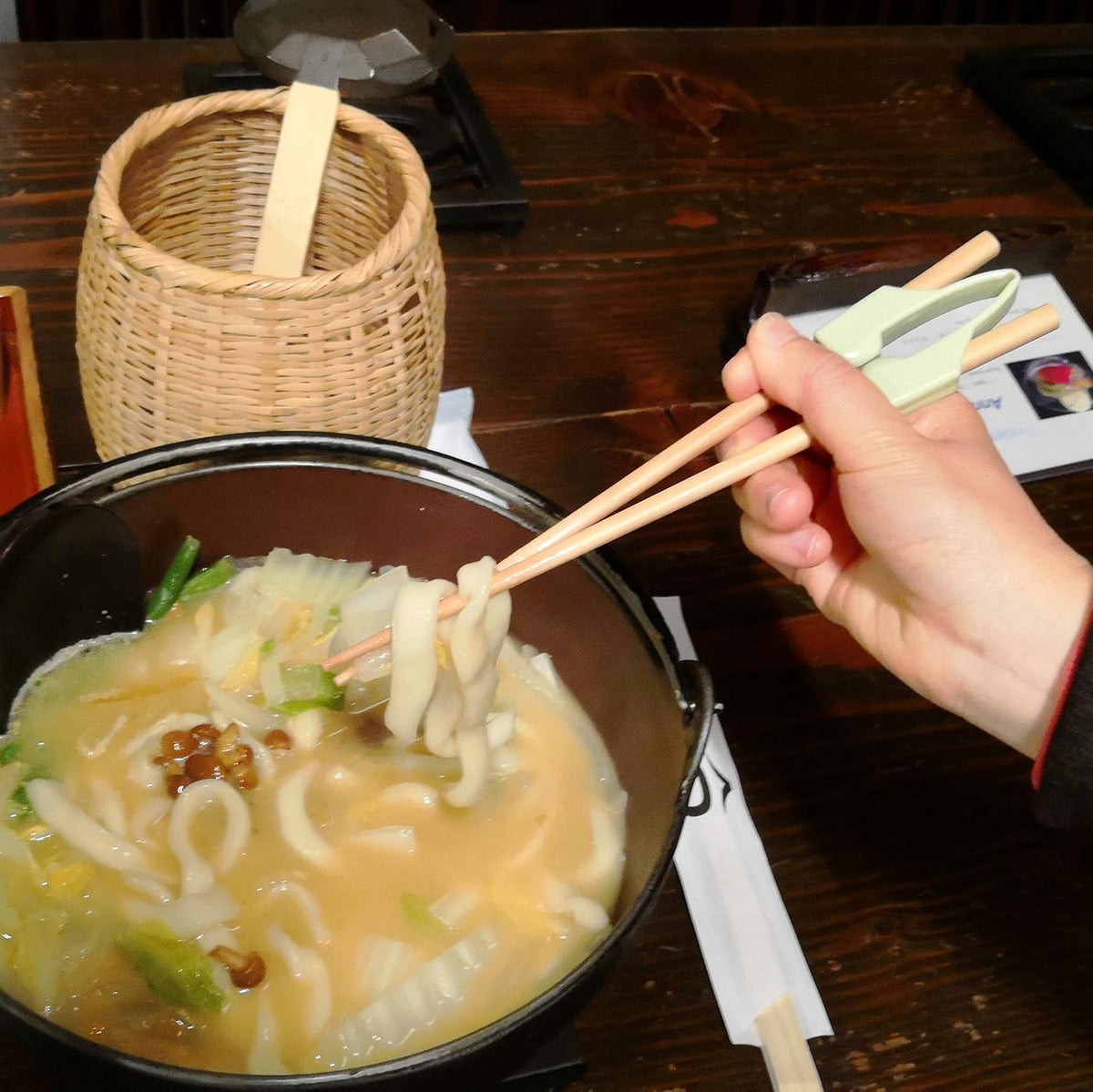 Chopstick Helper & Wood Training Chopsticks for Adults, Seniors & Beginners