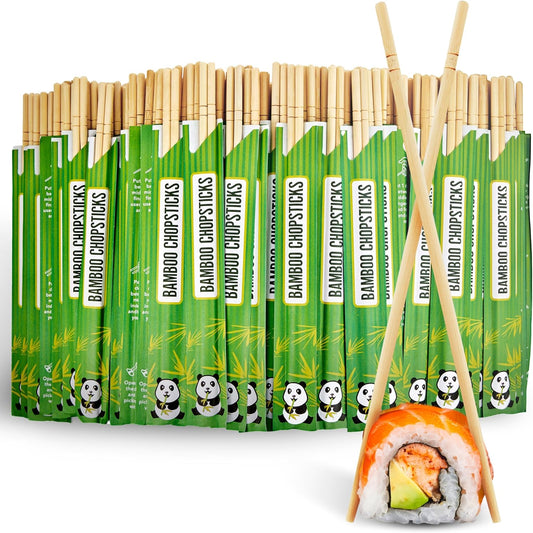 Stock Your Home Disposable Bamboo Chopsticks (200 Count), Bulk Separated Chopsticks for Sushi, Chinese, Japanese and Asian Food, Smooth Wooden Chop Sticks