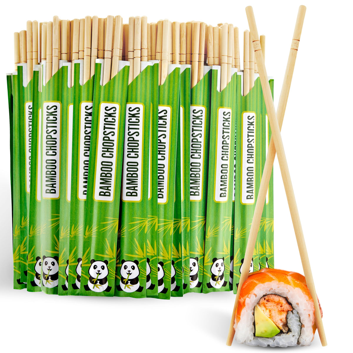 Stock Your Home Disposable Bamboo Chopsticks (200 Count), Bulk Separated Chopsticks for Sushi, Chinese, Japanese and Asian Food, Smooth Wooden Chop Sticks